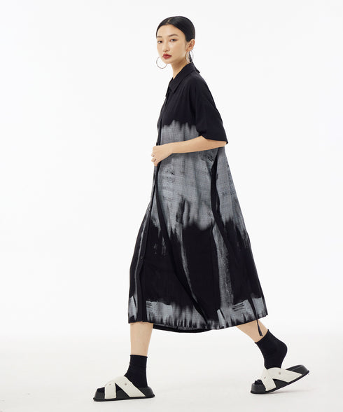 Blurred Print Dress